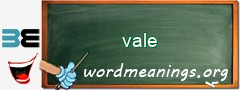 WordMeaning blackboard for vale